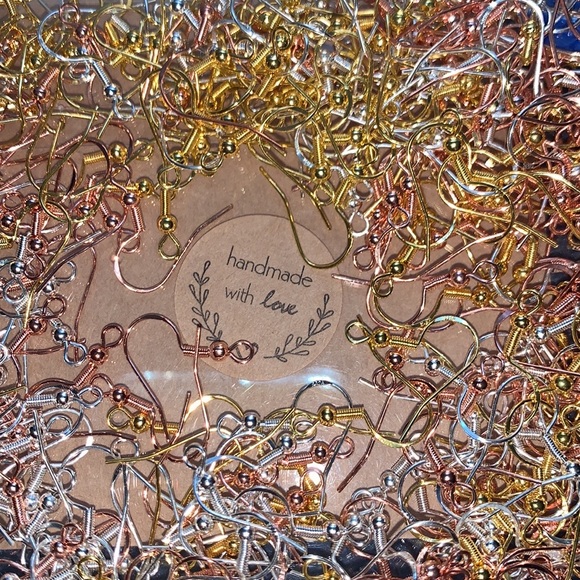 Handcrafted Semi Precious Pink stone w ballerina pendant Dangle Bon Bon Earrings - Picture 7 of 8